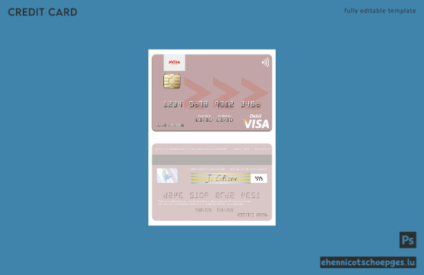 Mustervorschau der Mosambik Banco Moza Visa Debitkarte
